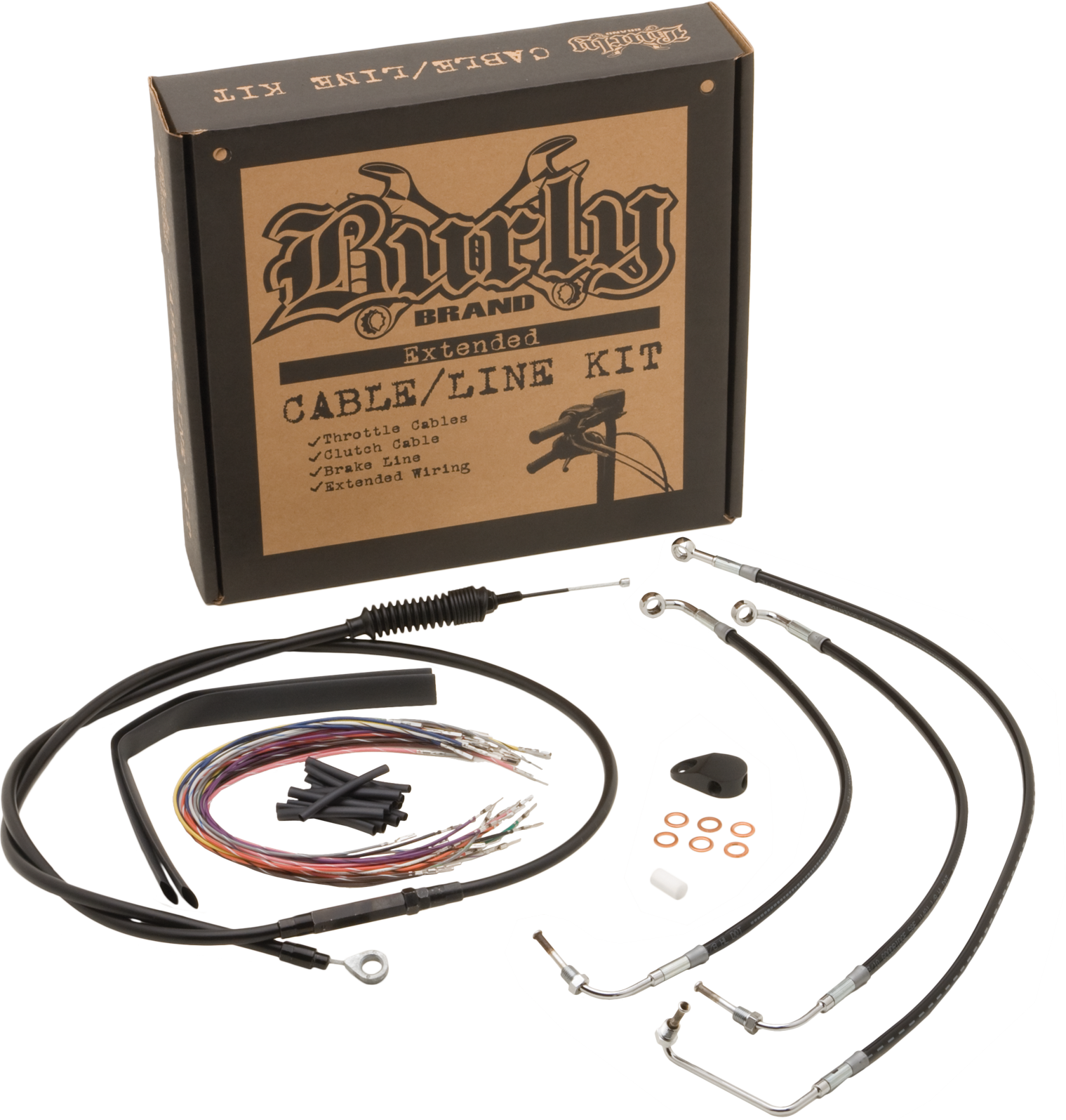 BURLY BRAND Burly Cntrl Kit 16’’ Ape Stainless - Hand Controls