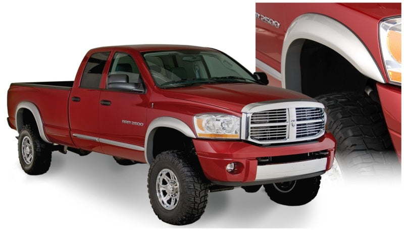 Bushwacker 02-08 Dodge Ram 1500 Fleetside Extend-A-Fender Style Flares 4pc 78.0/96.0in Bed - Black - Fender & Trim