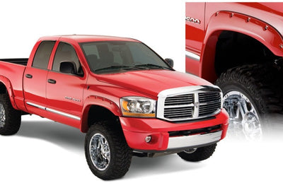 Bushwacker 02-08 Dodge Ram 1500 Fleetside Pocket Style Flares 4pc 75.9/76.3/97.9in Bed - Black - Fender & Trim