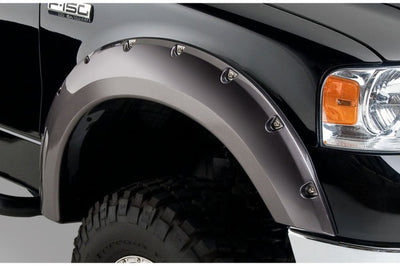 Bushwacker 04-08 Ford F-150 Styleside Pocket Style Flares 4pc 66.0/78.0/96.0in Bed - Black - Fender & Trim