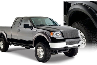 Bushwacker 04-08 Ford F-150 Styleside Pocket Style Flares 4pc 66.0/78.0/96.0in Bed - Black - Fender & Trim