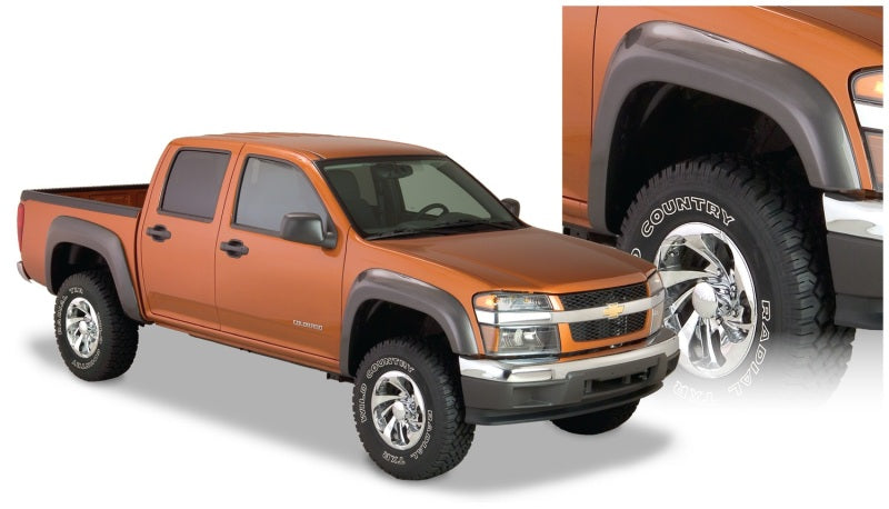 Bushwacker 04-12 GMC Canyon Extend-A-Fender Style Flares 2pc - Black - Fender & Trim