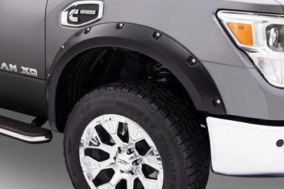 Bushwacker 04-15 Nissan Titan Pocket Style Flares 4pc 67.1/78.9/84/96in - Black - Fender & Trim