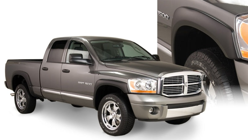 Bushwacker 06-08 Dodge Ram 1500 Fleetside OE Style Flares 4pc 75.9/76.3in Bed - Black - Fender & Trim