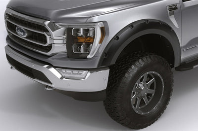 Bushwacker 08-10 Ford F-250 / F-350 Super Duty (Excl. Dually) Forge Style Flares 4pc - Black - Fender & Trim