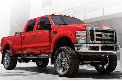 Bushwacker 08-10 Ford F-250 Super Duty Styleside Pocket Style Flares 4pc 81.0/96.0in Bed - Black - Fender & Trim