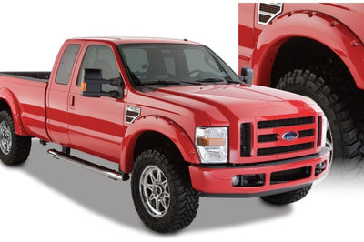 Bushwacker 08-10 Ford F-250 Super Duty Styleside Pocket Style Flares 4pc 81.0/96.0in Bed - Black - Fender & Trim