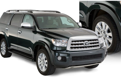 Bushwacker 08-15 Toyota Sequoia OE Style Flares 4pc Fits w/ Factory Mudflap - Black - Fender & Trim
