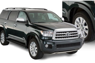 Bushwacker 08-15 Toyota Sequoia OE Style Flares 4pc Fits w/ Factory Mudflap - Black - Fender & Trim