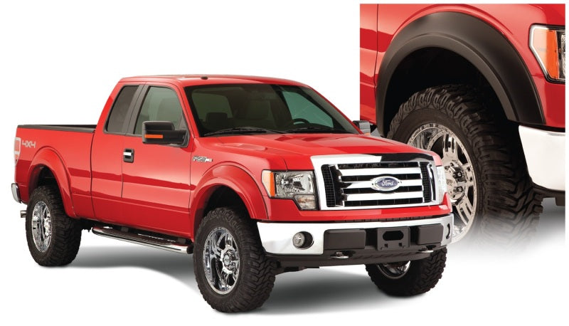 Bushwacker 09-14 Ford F-150 Styleside Extend-A-Fender Style Flares 4pc 67.0/78.8/97.4in Bed - Black - Fender & Trim