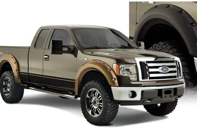 Bushwacker 09-14 Ford F-150 Styleside Max Pocket Style Flares 4pc 67.0/78.8/97.4in Bed - Black - Fender & Trim