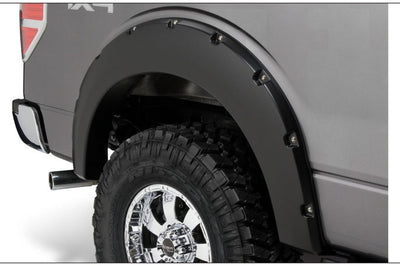 Bushwacker 09-14 Ford F-150 Styleside Pocket Style Flares 4pc 67.0/78.8/97.4in Bed - Black - Fender & Trim