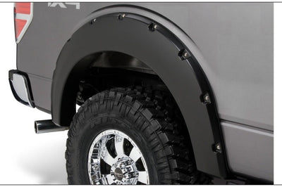 Bushwacker 09-14 Ford F-150 Styleside Pocket Style Flares 4pc 67.0/78.8/97.4in Bed - Black - Fender & Trim