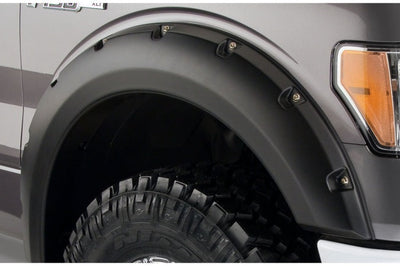 Bushwacker 09-14 Ford F-150 Styleside Pocket Style Flares 4pc 67.0/78.8/97.4in Bed - Black - Fender & Trim