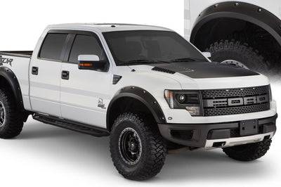 Bushwacker 10-14 Ford F-150 SVT Raptor Pocket Style Flares 4pc - Black - Fender & Trim