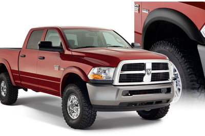 Bushwacker 10-18 Dodge Ram 2500 Fleetside Extend-A-Fender Style Flares 4pc 76.3/98.3in Bed - Black - Fender & Trim