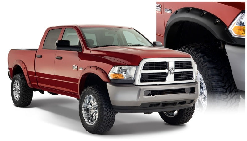 Bushwacker 10-18 Dodge Ram 2500 Fleetside Pocket Style Flares 4pc 76.3/98.3in Bed - Black - Fender & Trim