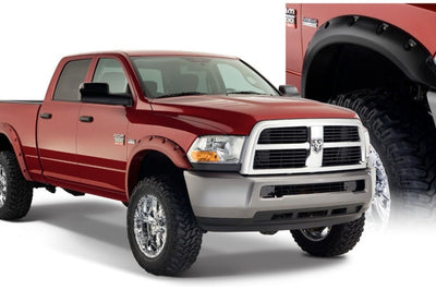 Bushwacker 10-18 Dodge Ram 2500 Fleetside Pocket Style Flares 4pc 76.3/98.3in Bed - Black - Fender & Trim