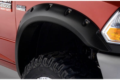 Bushwacker 10-18 Dodge Ram 2500 Fleetside Pocket Style Flares 4pc 76.3/98.3in Bed - Black - Fender & Trim