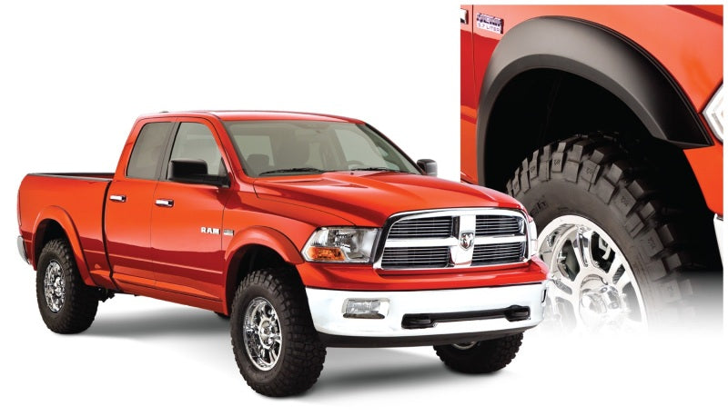 Bushwacker 10-18 Ram 1500 Fleetside Extend-A-Fender Style Flares 4pc 67.4/76.3/96.3in Bed - Black - Fender & Trim