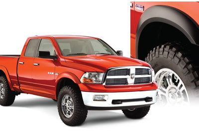 Bushwacker 10-18 Ram 1500 Fleetside Extend-A-Fender Style Flares 4pc 67.4/76.3/96.3in Bed - Black - Fender & Trim