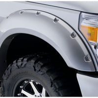 Bushwacker 11-16 Ford F-250 Super Duty Styleside Pocket Style Flares 4pc 98.0/81.8in Bed - Black - Fender & Trim