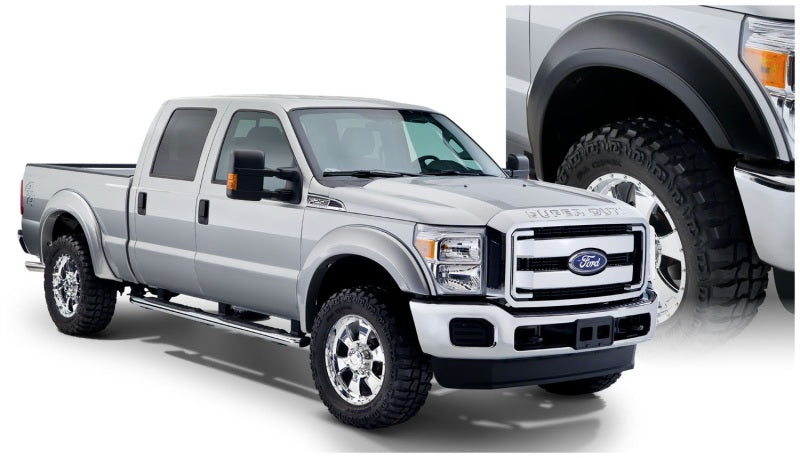 Bushwacker 11-16 Ford F-350 Super Duty Styleside Extend-A-Fender Style Flares 4pc - Black - Fender & Trim