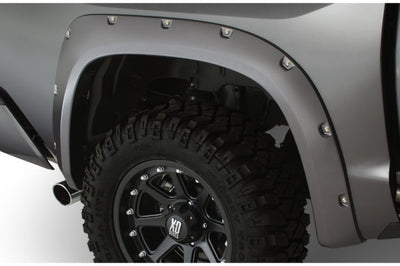 Bushwacker 14-18 Toyota Tundra Fleetside Pocket Style Flares 2pc 66.7/78.7/97.6in Bed - Black - Fender & Trim