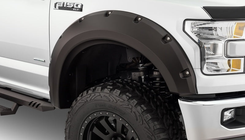 Bushwacker 15-17 Ford F-150 Max Pocket Style Flares 4pc 78.9/67.1/97.6in Bed - Black - Fender & Trim