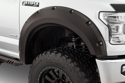 Bushwacker 15-17 Ford F-150 Max Pocket Style Flares 4pc 78.9/67.1/97.6in Bed - Black - Fender & Trim