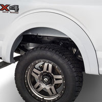 Bushwacker 15-17 Ford F-150 Styleside Extend-A-Fender Style Flares 4pc 67.1/78.9/97.6in Bed - Black - Fender & Trim