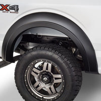 Bushwacker 15-17 Ford F-150 Styleside Extend-A-Fender Style Flares 4pc 67.1/78.9/97.6in Bed - Black - Fender & Trim