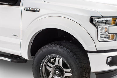 Bushwacker 15-17 Ford F-150 Styleside Extend-A-Fender Style Flares 4pc 67.1/78.9/97.6in Bed - Black - Fender & Trim