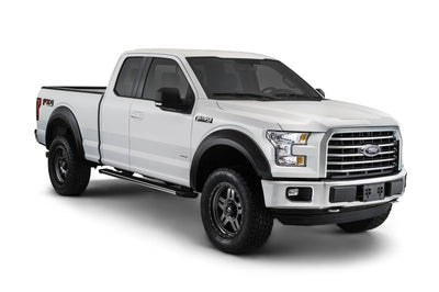 Bushwacker 15-17 Ford F-150 Styleside Extend-A-Fender Style Flares 4pc 67.1/78.9/97.6in Bed - Black - Fender & Trim