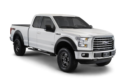 Bushwacker 15-17 Ford F-150 Styleside Extend-A-Fender Style Flares 4pc 67.1/78.9/97.6in Bed - Black - Fender & Trim