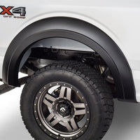 Bushwacker 15-17 Ford F-150 Styleside Extend-A-Fender Style Flares 4pc 67.1/78.9/97.6in Bed - Black - Fender & Trim