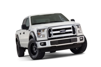 Bushwacker 15-17 Ford F-150 Styleside Pocket Style Flares 4pc 67.1/78.9/97.6in Bed - Black - Fender & Trim