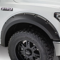 Bushwacker 15-17 Ford F-150 Styleside Pocket Style Flares 4pc 67.1/78.9/97.6in Bed - Black - Fender & Trim