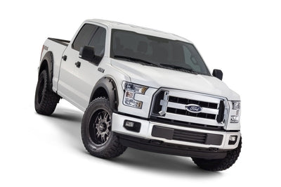 Bushwacker 15-17 Ford F-150 Styleside Pocket Style Flares 4pc 67.1/78.9/97.6in Bed - Black - Fender & Trim