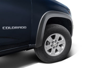 Bushwacker 15-19 Chevrolet Colorado (Excl. ZR2) OE Style Fender Flares 4pc - Black - & Trim
