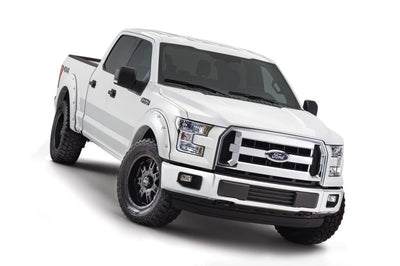 Bushwacker 16-17 Ford F-150 Styleside Pocket Style Flares 4pc 78.9/67.1/97.6in Bed - Oxford White - Fender & Trim