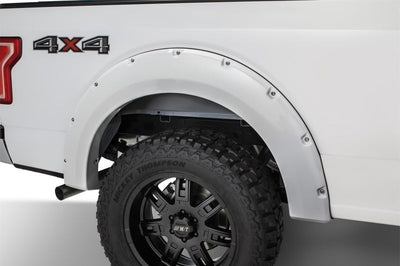 Bushwacker 16-17 Ford F-150 Styleside Pocket Style Flares 4pc 78.9/67.1/97.6in Bed - Oxford White - Fender & Trim