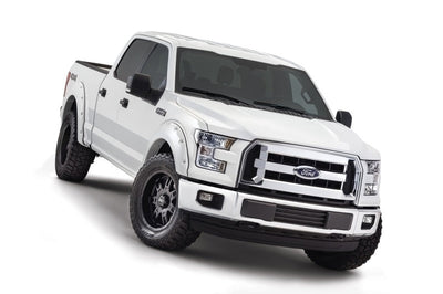 Bushwacker 16-17 Ford F-150 Styleside Pocket Style Flares 4pc 78.9/67.1/97.6in Bed - Oxford White - Fender & Trim