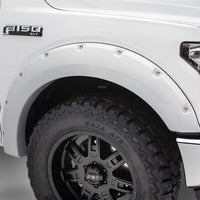 Bushwacker 16-17 Ford F-150 Styleside Pocket Style Flares 4pc 78.9/67.1/97.6in Bed - Oxford White - Fender & Trim