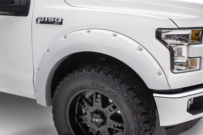 Bushwacker 16-17 Ford F-150 Styleside Pocket Style Flares 4pc 78.9/67.1/97.6in Bed - Oxford White - Fender & Trim