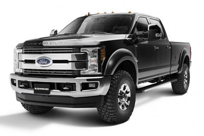 Bushwacker 17-18 Ford F-250 Super Duty Extend-A-Fender Style Flares 4pc - Black - Fender & Trim