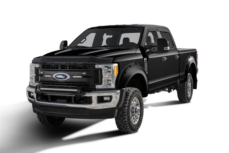 Bushwacker 17-20 Ford F-250 Super Duty / F-350 Pocket Style Flares 4pc - Agate Black Met - Fender & Trim