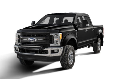 Bushwacker 17-20 Ford F-250 Super Duty / F-350 Pocket Style Flares 4pc - Agate Black Met - Fender & Trim