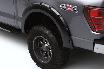 Bushwacker 17-21 Ford F-250 Super Duty Forge Style Flares 4pc - Black - Fender & Trim