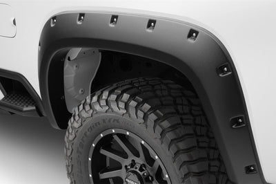 Bushwacker 19-21 Chevrolet Silverado 2500 / 3500 HD (Excl. Dually) Forge Style Flares 4pc - Black - Fender & Trim